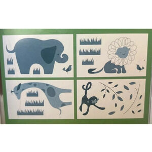 Amy Coe Zoo Baby Wall Decals - Appliqués Self-Stick Room Decor Nursery Stickers